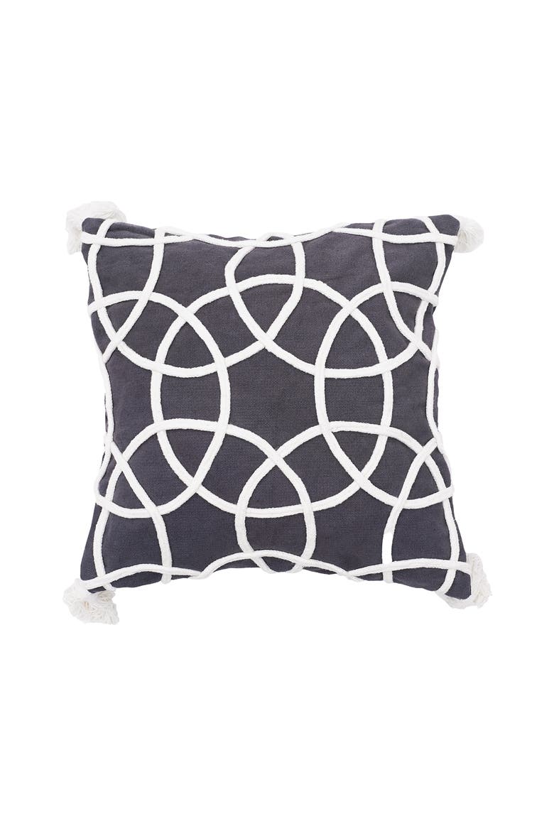 Lily Cement Geometric Accent Throw Pillow, 18" x 18", Main, color, Gray