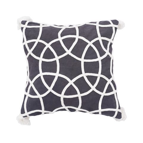 Lily Cement Geometric Accent Throw Pillow, 18" x 18"