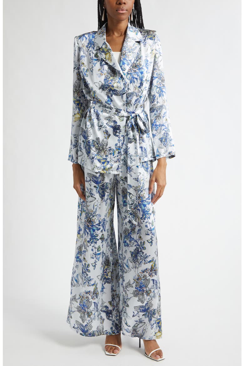 Ciara Silk Wrap Jacket, Alternate, color, GRAY MULTI WATERCOLR