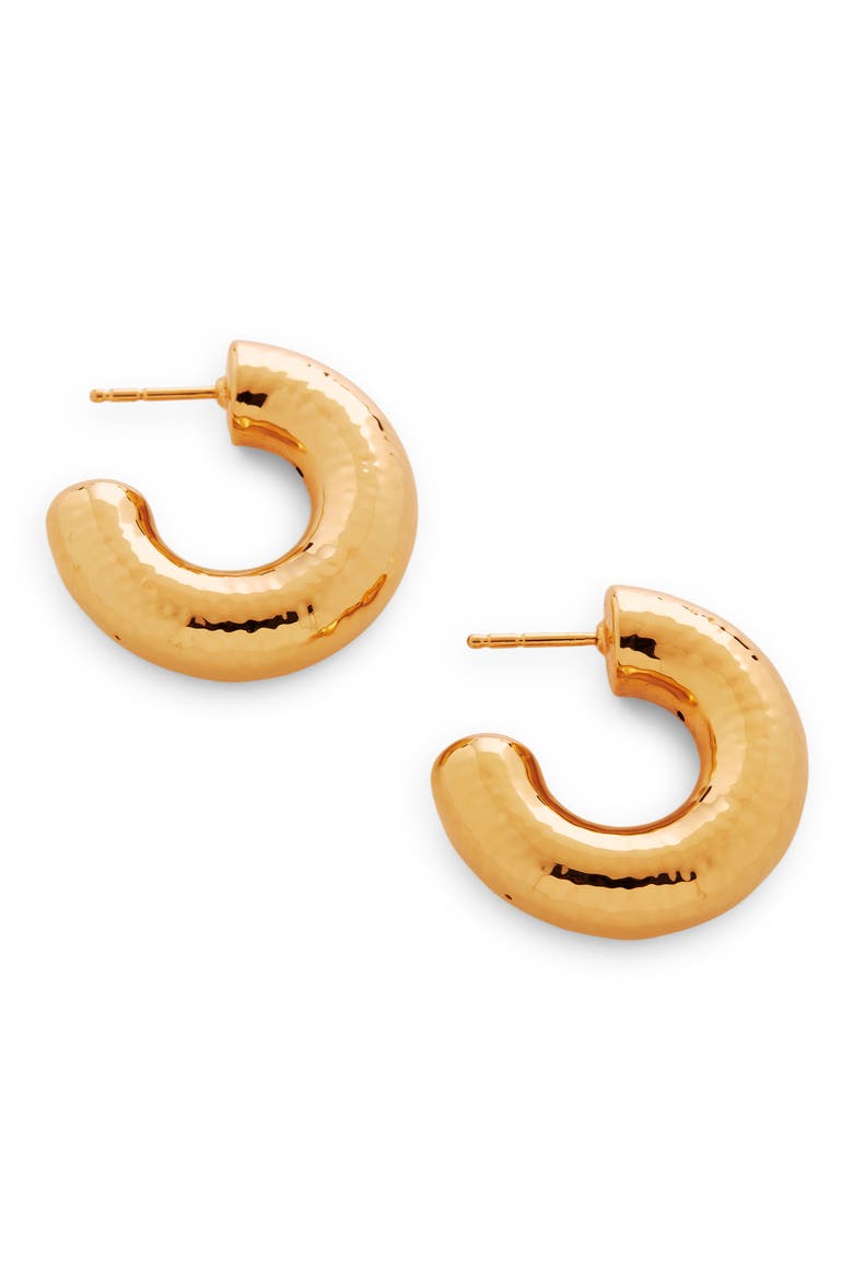 Siren Muse Chunky Medium Hoop Earrings, Main, color, GP