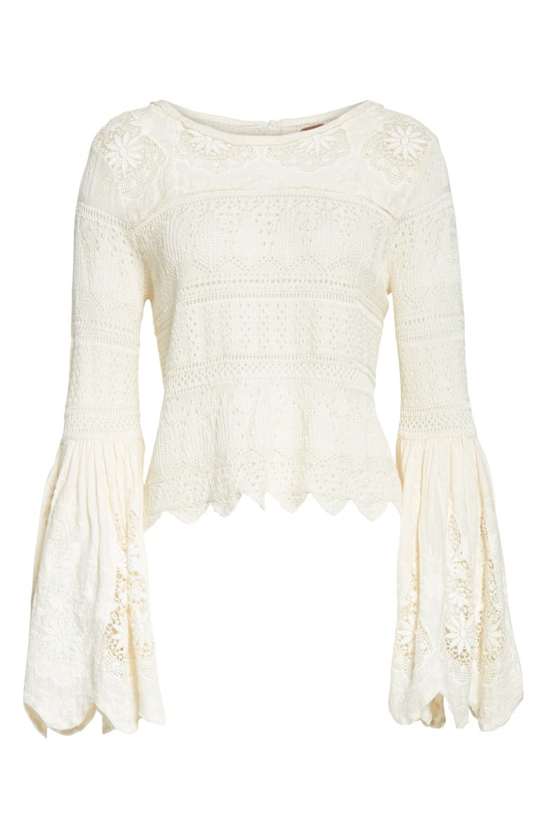Free People Once Upon a Time Lace Top, Alternate, color, Ivory