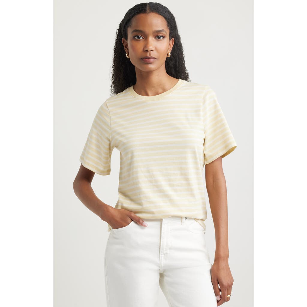 Nordstrom Relaxed Fit Pima Cotton Crewneck T-shirt In Yellow