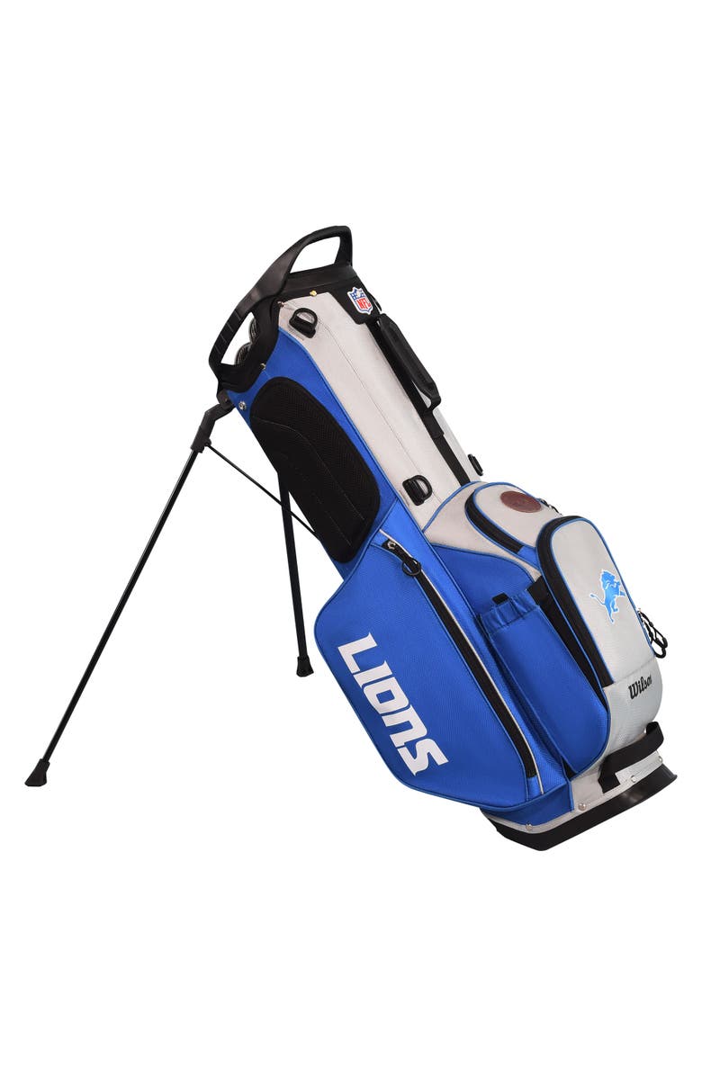 WILSON NFL Detroit Lions Golf Stand Bag - Blue/Silver, Alternate, color, Blue/Silver