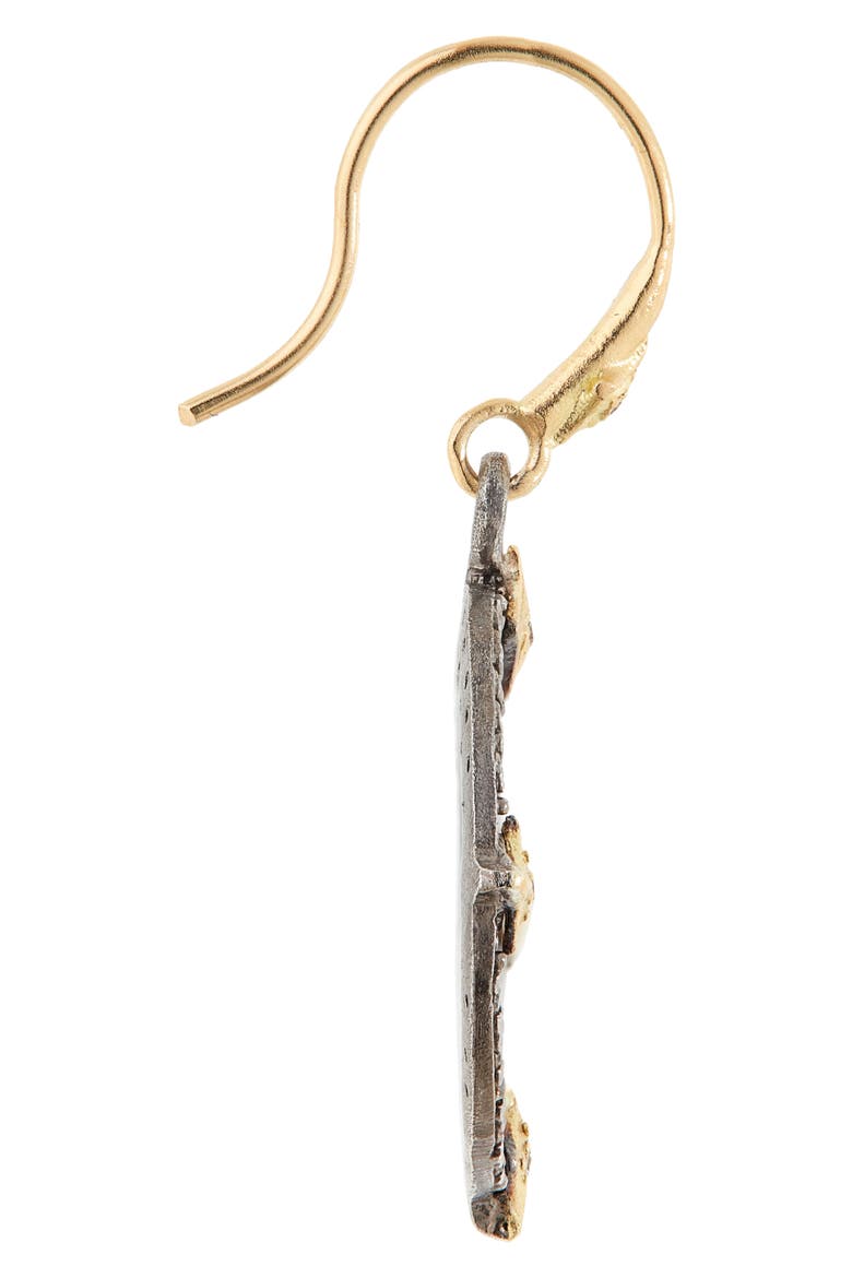 Drop Hoop Earrings, Alternate, color, SILVER