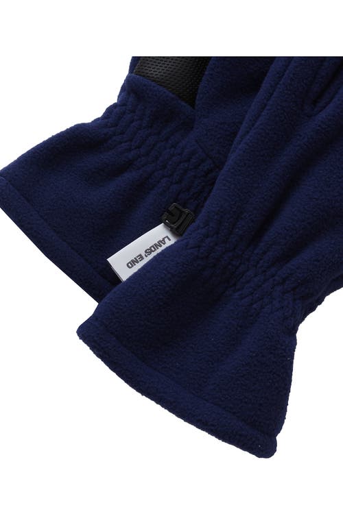 Lands' End Kids Fleece Gloves In Blue