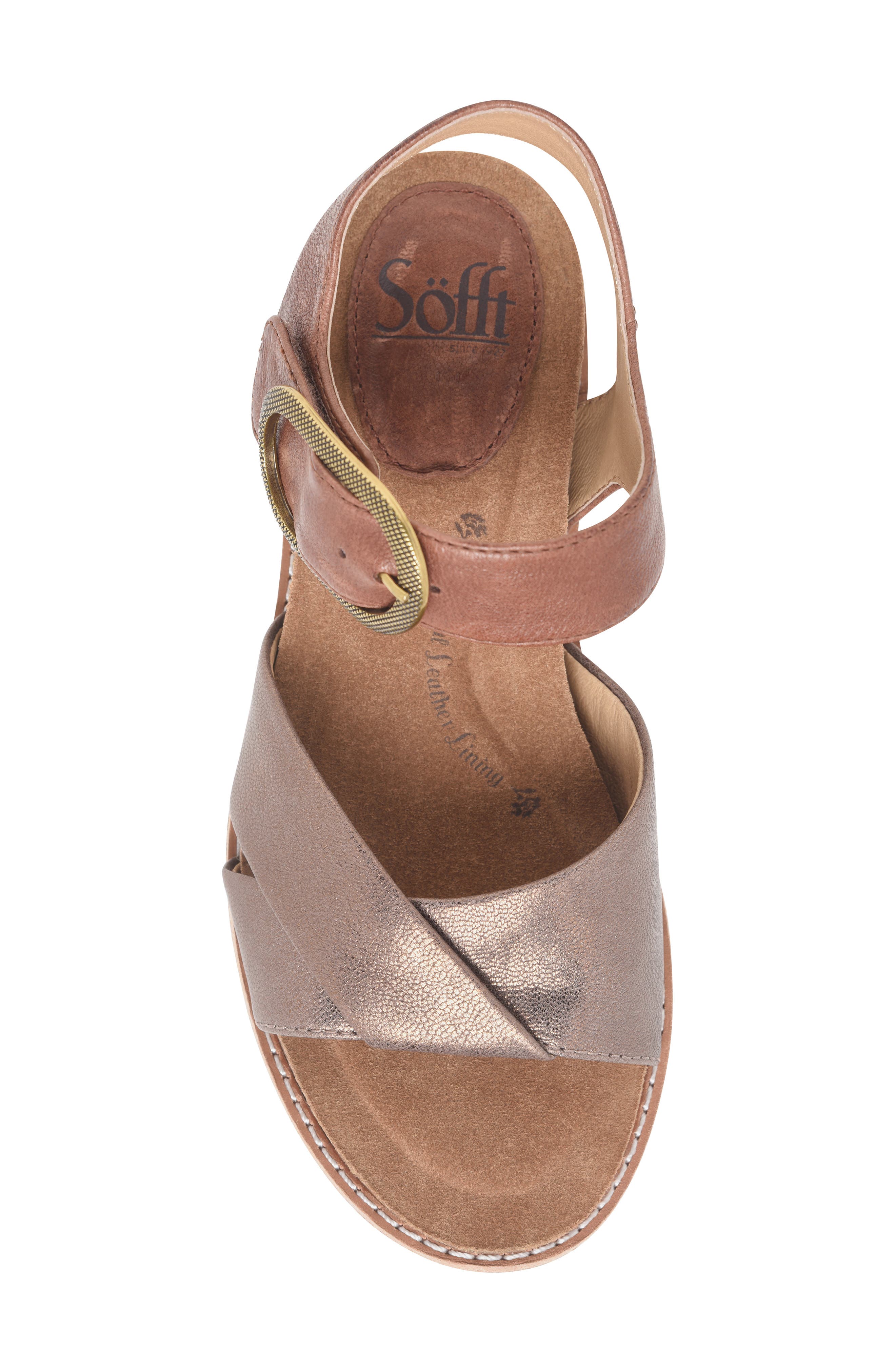 Bayo Crisscross Ankle Strap Sandal, Alternate, color, COFFEE