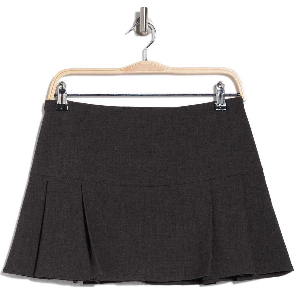 Abound Pleated Suiting Skirt In Grey Heather