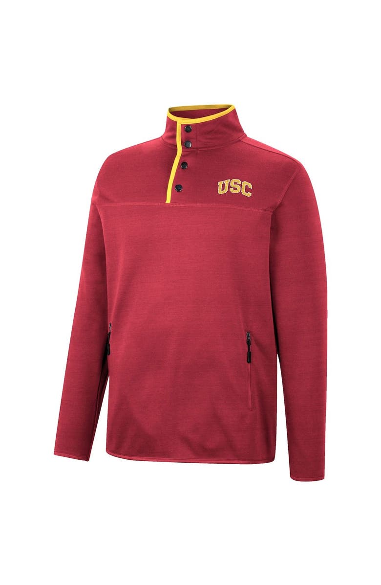 COLOSSEUM Men's Colosseum Cardinal USC Trojans Rebound Quarter-Snap Jacket, Alternate, color, 
