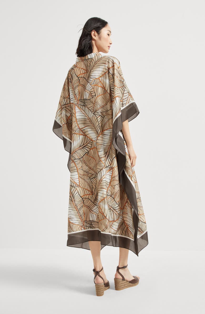 Brunello Cucinelli Papyrus print caftan dress, Alternate, color,