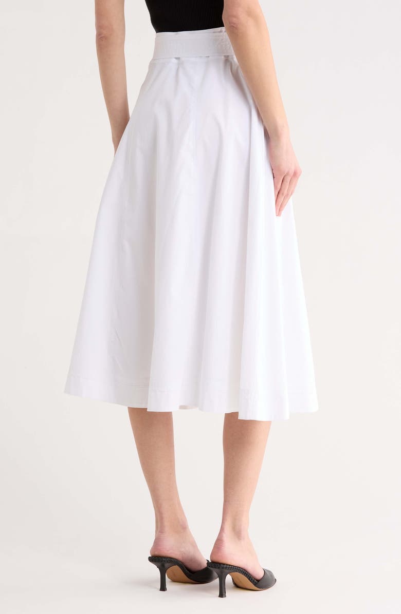 Veronica Beard Facia Belted Skirt, Alternate, color, White