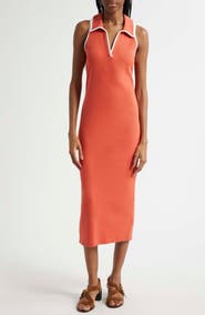 Veronica Beard Darien Stretch Cotton Polo Dress