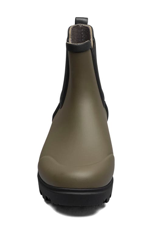 Bogs Holly Waterproof Chelsea Rain Boot In Army Green