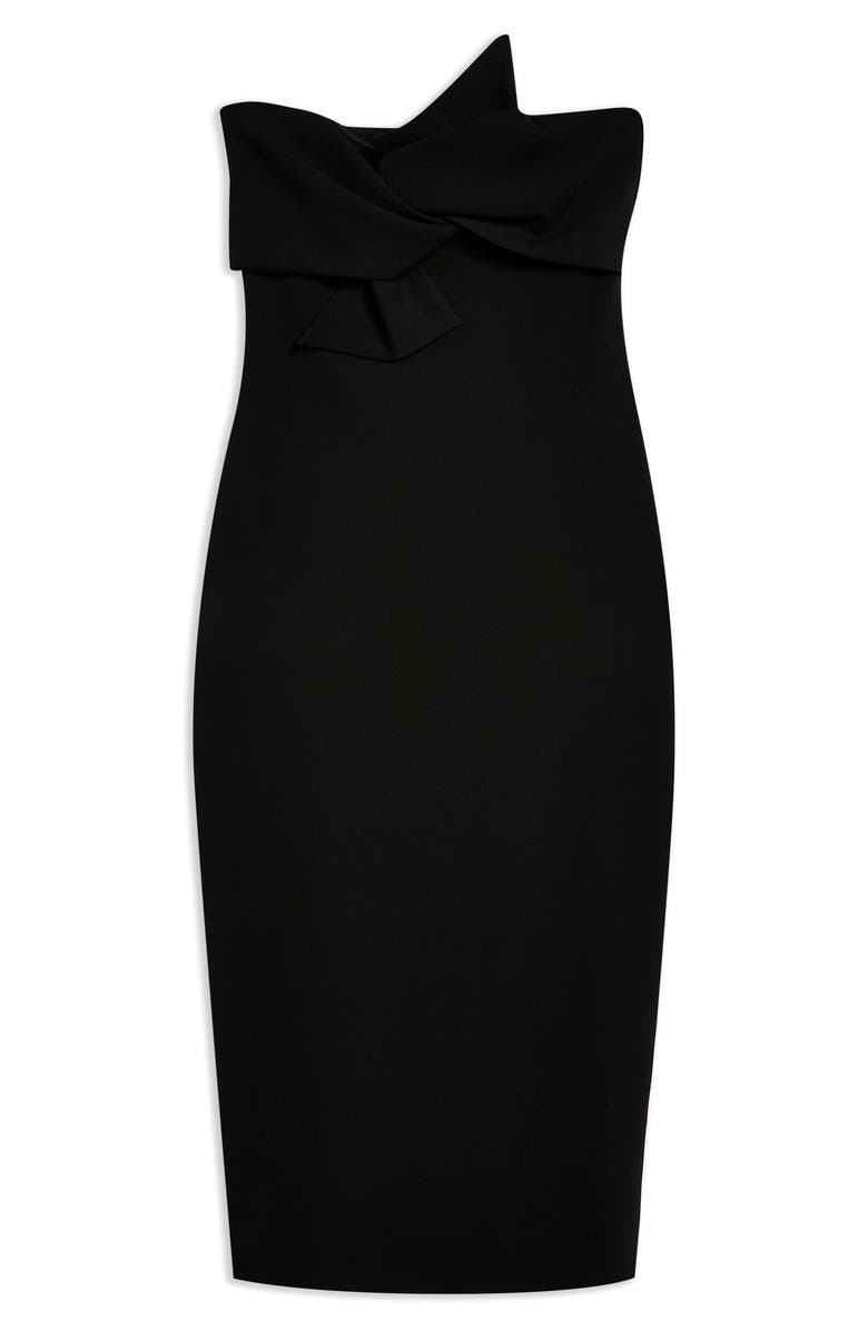 Topshop Twist Bow Sheath Dress, Alternate, color, 