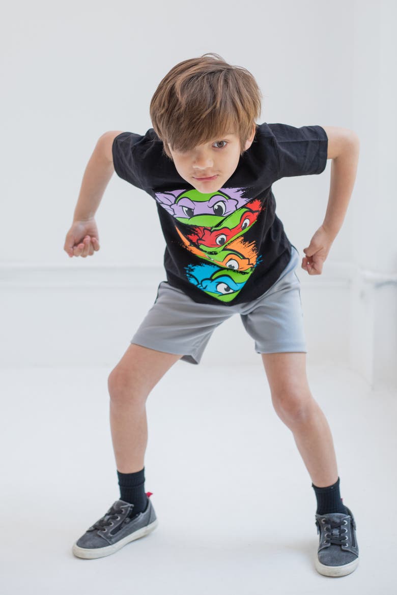 Teenage Mutant Ninja Turtles 3-Pack Short Sleeve Graphic T-Shirts, Alternate, color, Black Grey Green
