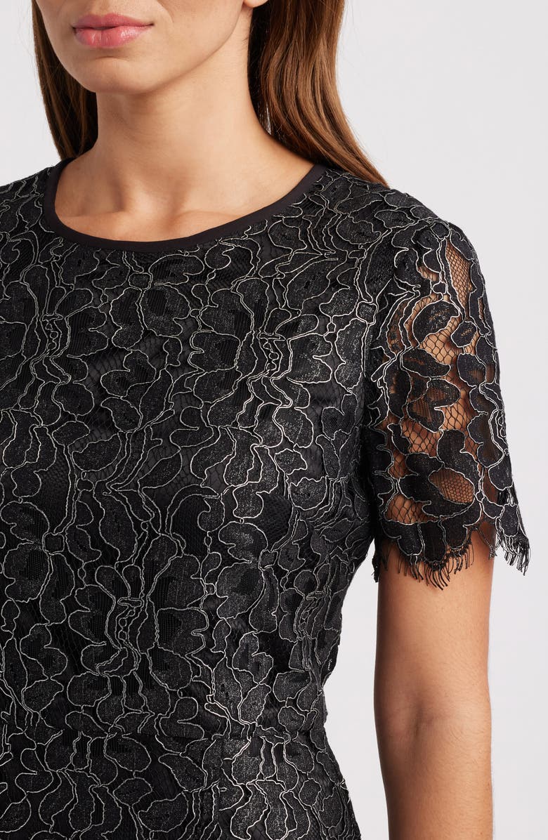 Eliza J Floral Lace Sheath Dress, Alternate, color, 