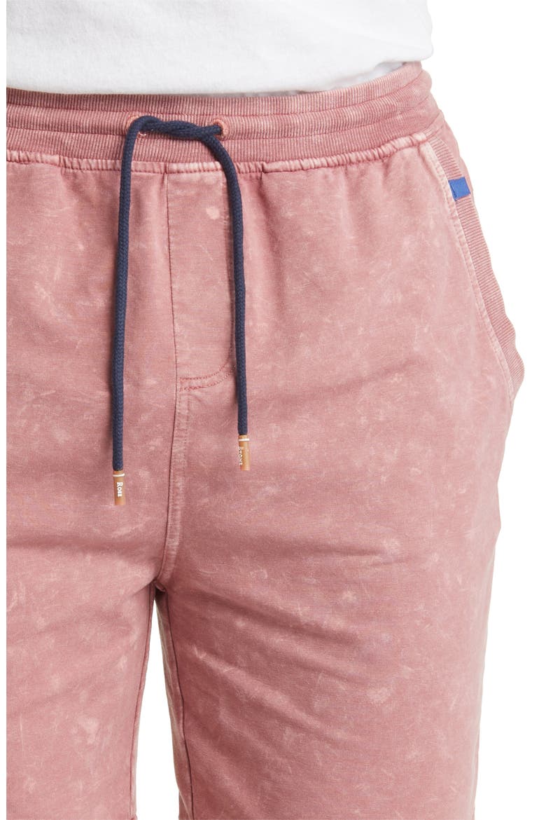 Acid Wash Fleece Drawstring Shorts, Alternate, color, DUSTY ROSE