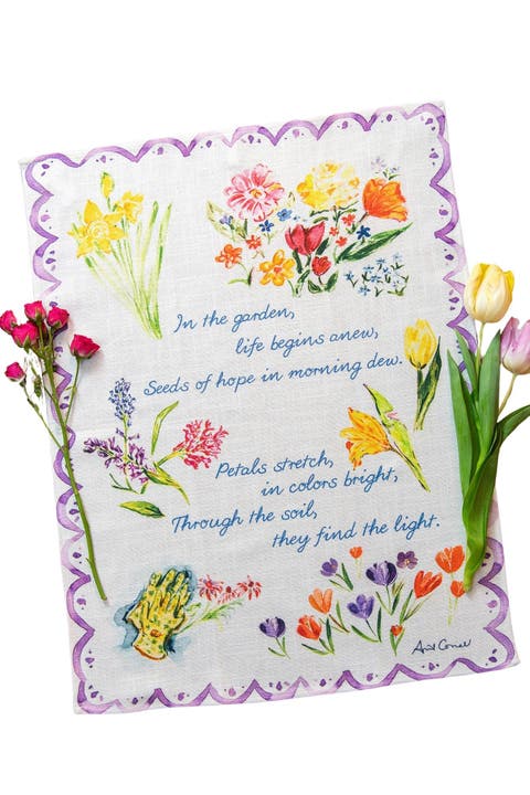 Spring Blooms Tea Towel