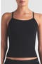 Stretch Cotton Rib Scoop Tank
