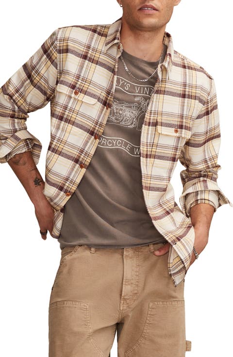 Cloud Soft Plaid Flannel Button-Up Shirt