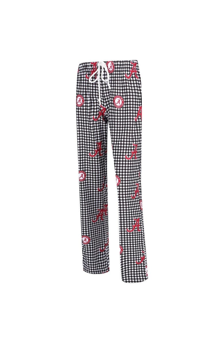 CONCEPTS SPORT Women's Concepts Sport Black/White Alabama Crimson Tide Fairway Houndstooth Lounge Pants, Main, color, 