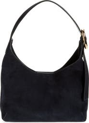 Madewell The Sculptural Buckle Suede Shoulder Bag