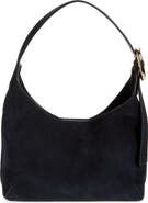 Madewell The Sculptural Buckle Suede Shoulder Bag