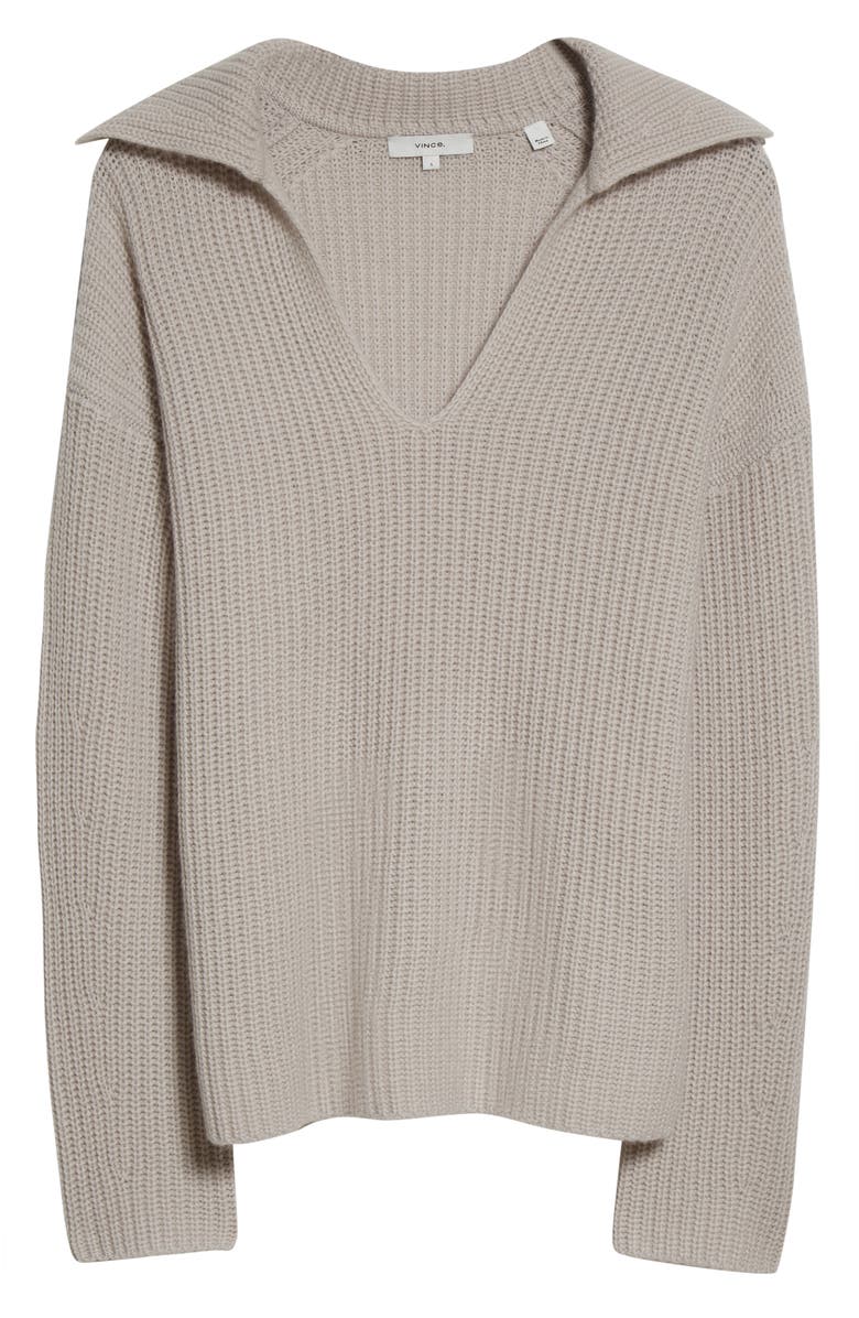 Vince Collared Wool & Cashmere Sweater, Alternate, color, 