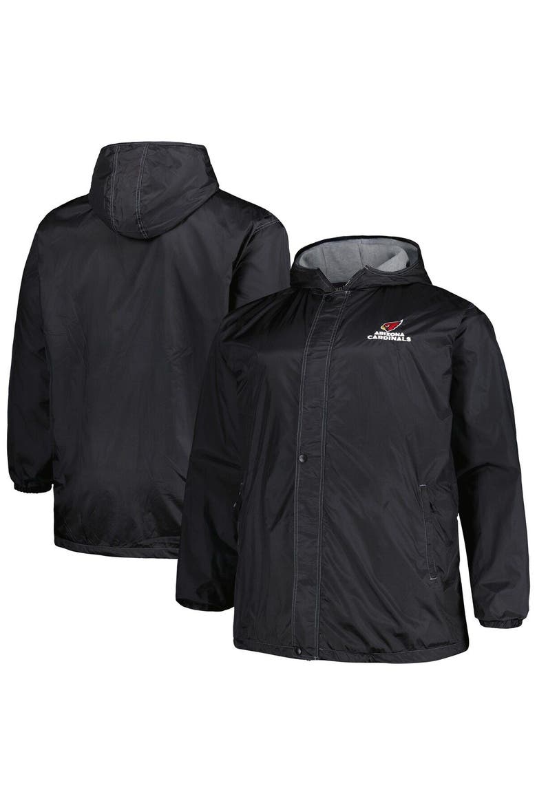 Men's Dunbrooke Black Arizona Cardinals Big & Tall Legacy Stadium Full-Zip Jacket, Main, color, Black