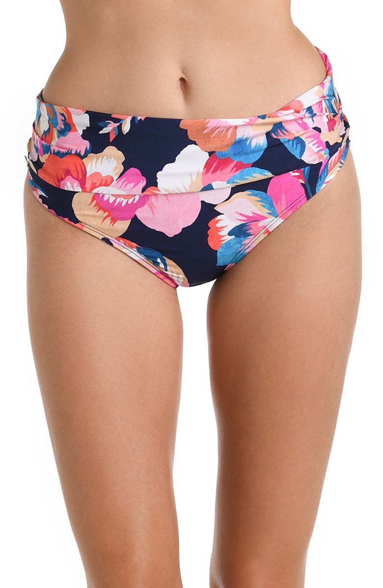 La Blanca Shirred Banded Hipster Bikini Bottoms, Main, color,