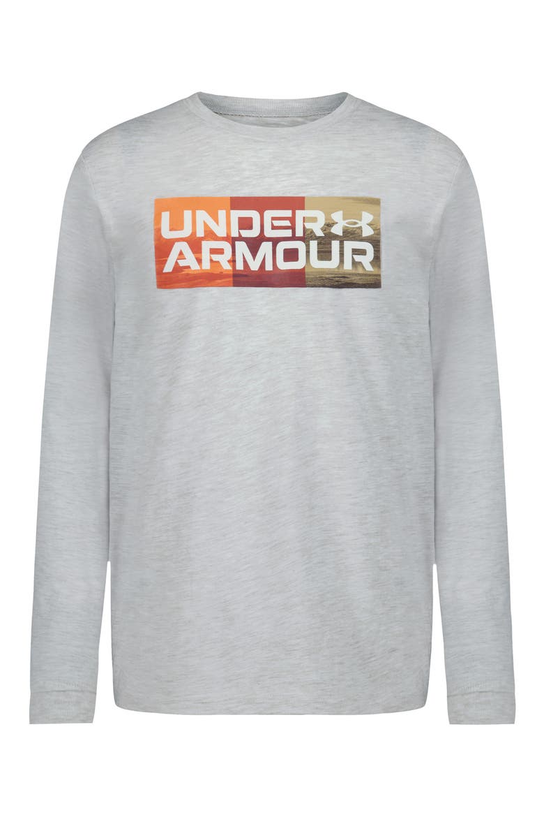 Kids' Long Sleeve Graphic T-Shirt, Main, color, SILVER HEATHER
