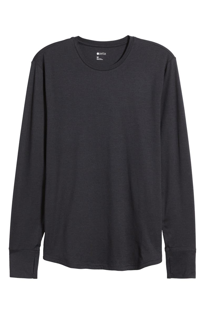 Zella Restore Soft Performance Long Sleeve T-Shirt, Alternate, color,