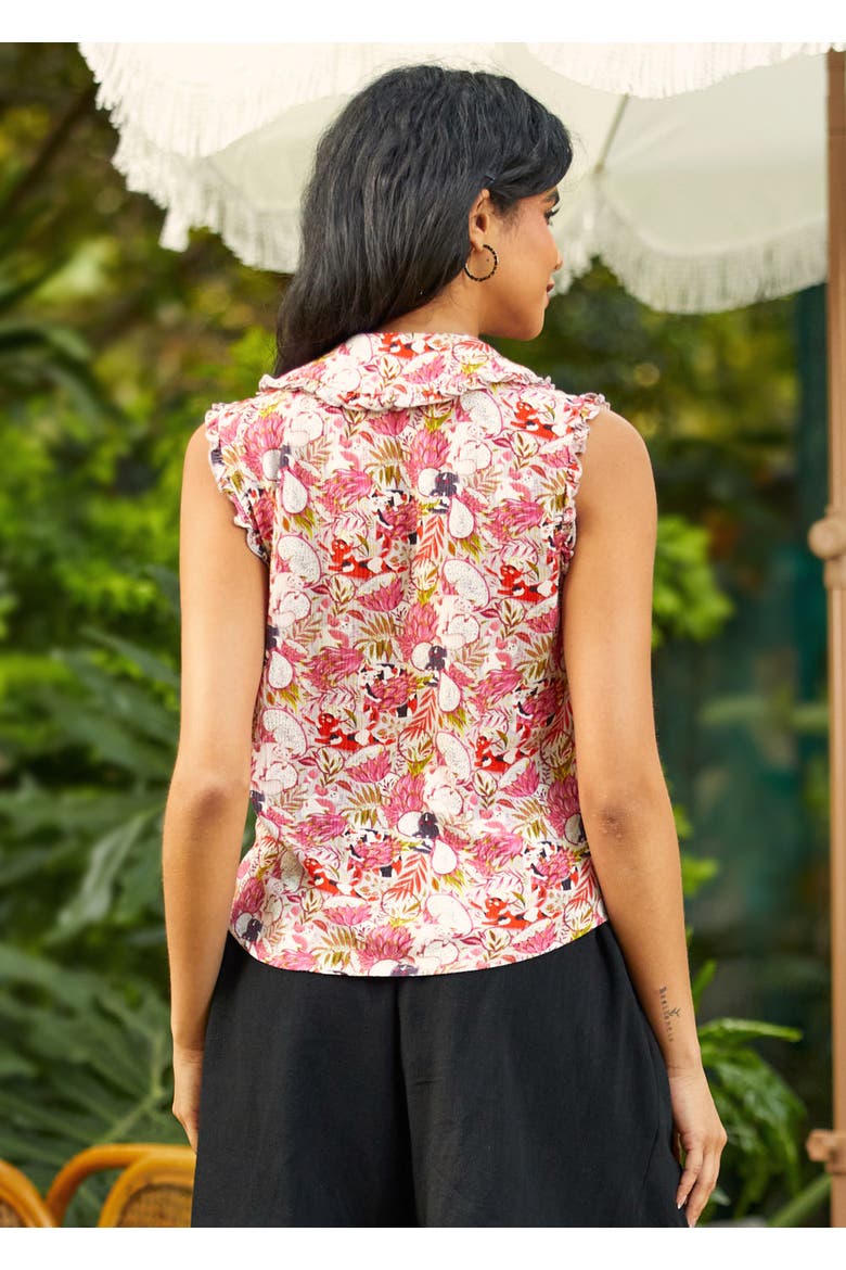 Curiosity Tied the Bow Blouse, Alternate, color, Purrfectly Prickly