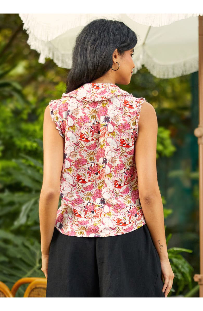ModCloth Curiosity Tied the Bow Blouse, Alternate, color, Purrfectly Prickly