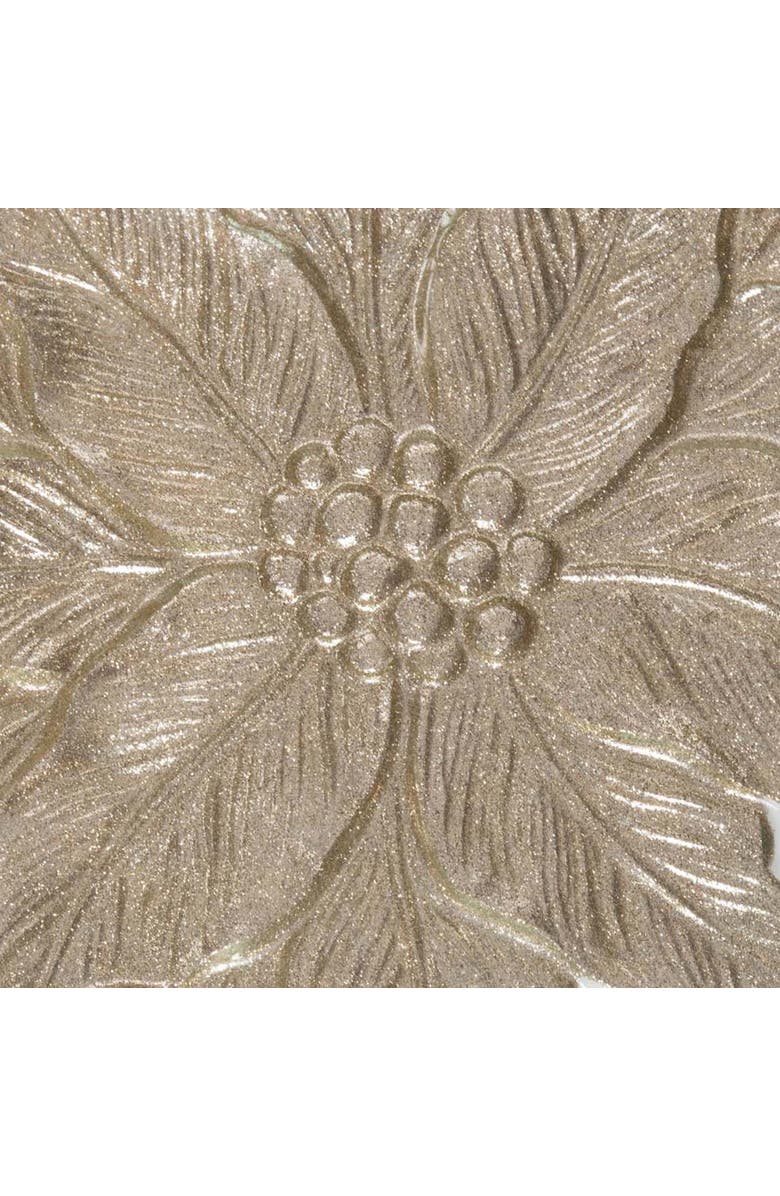 Gallerie II Poinsettia 100% Glass Square Christmas Plate Tray 13", Alternate, color, 