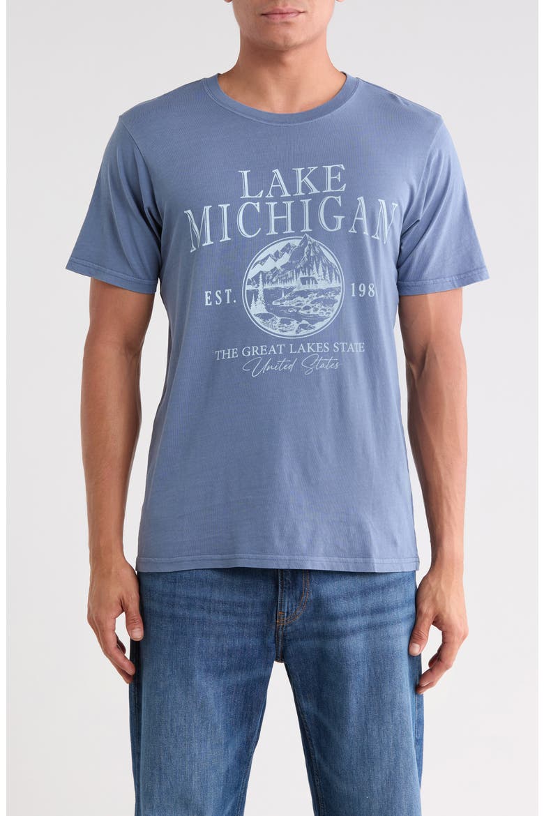 Lake Michigan Graphic Tee, Main, color, BLUE