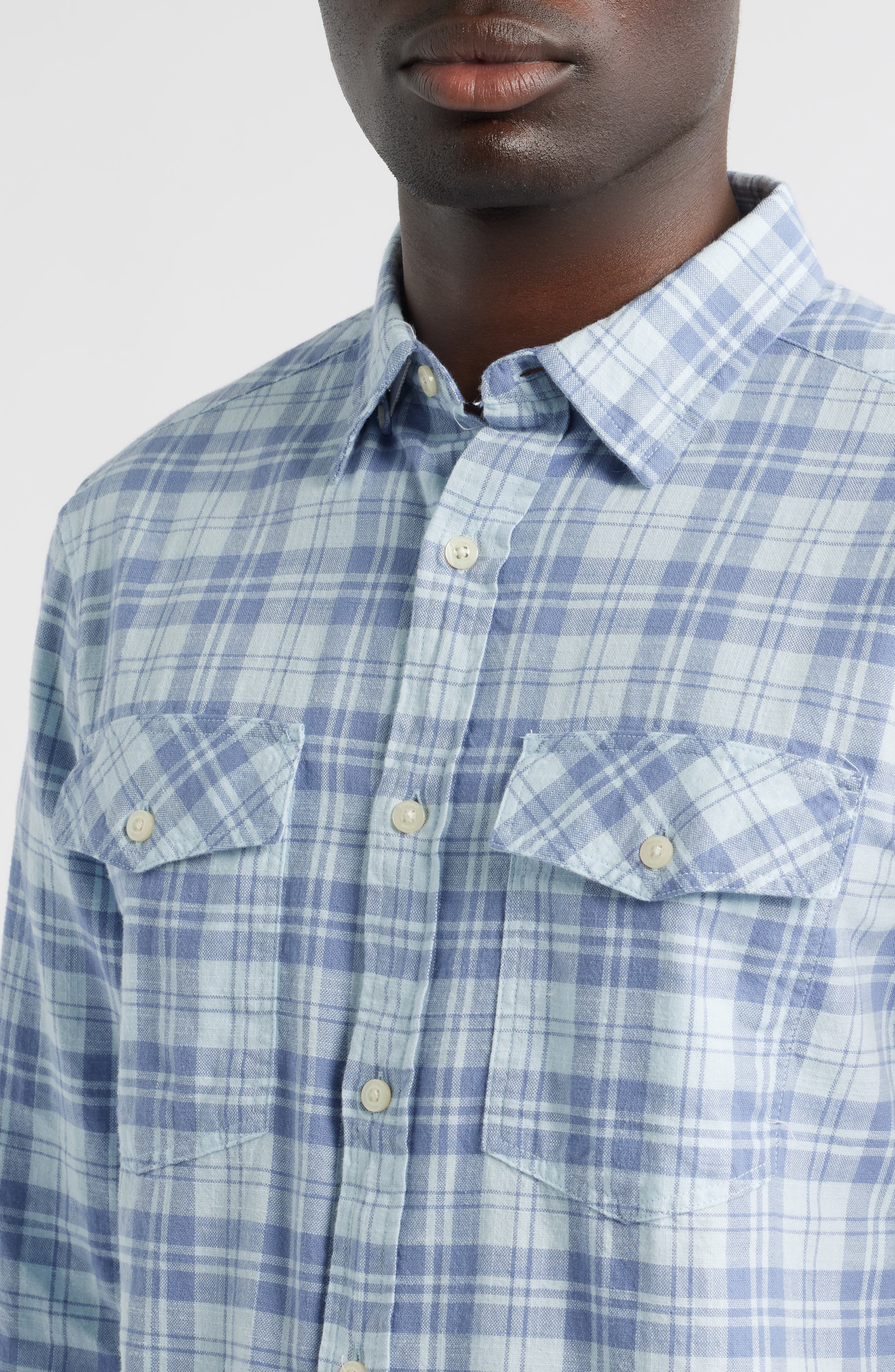 Hummock Pond Regular Fit Plaid Cotton Button-Up Shirt - image 4
