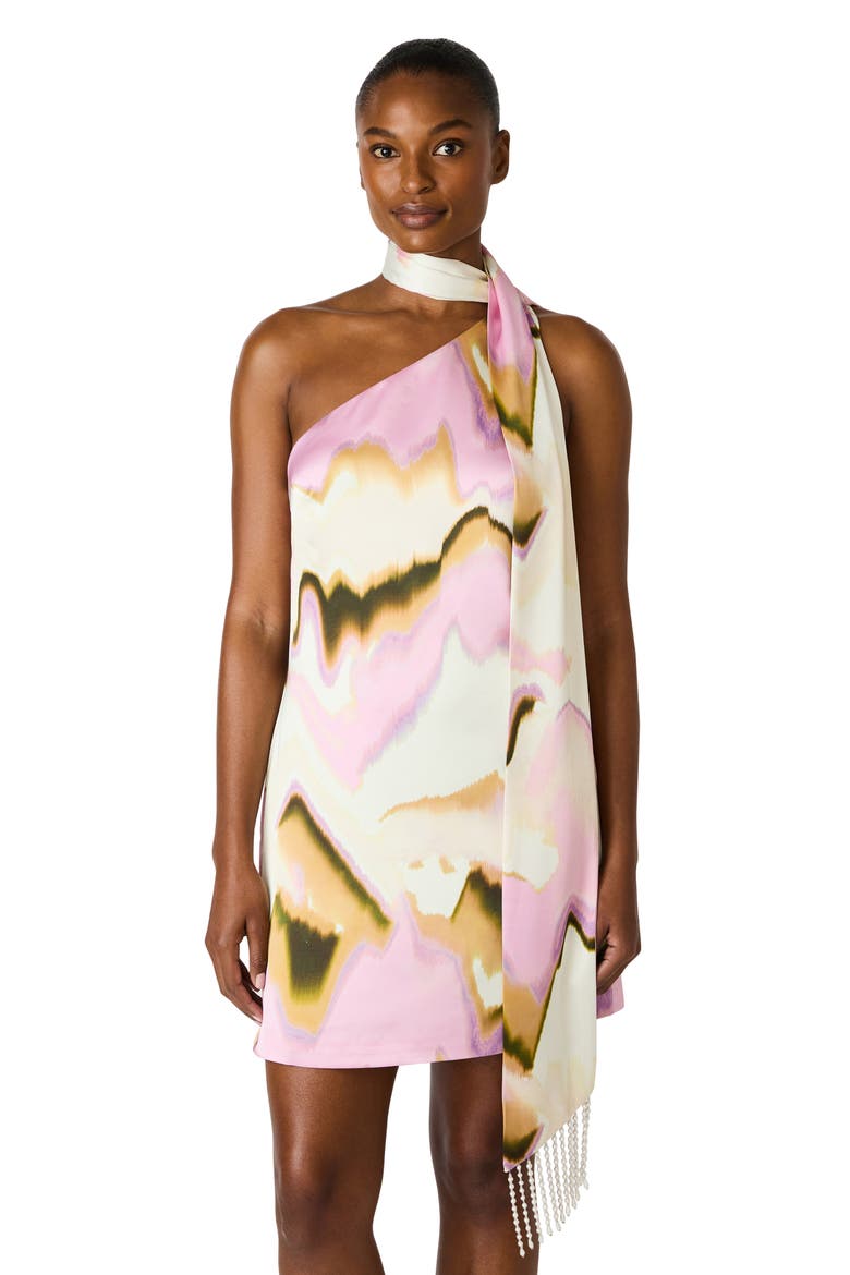 Charlie Asymmetric Minidress, Alternate, color, MULTI