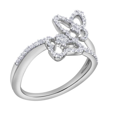 Elarisse Flutter Diamond Ring 0.30ct 14K Gold