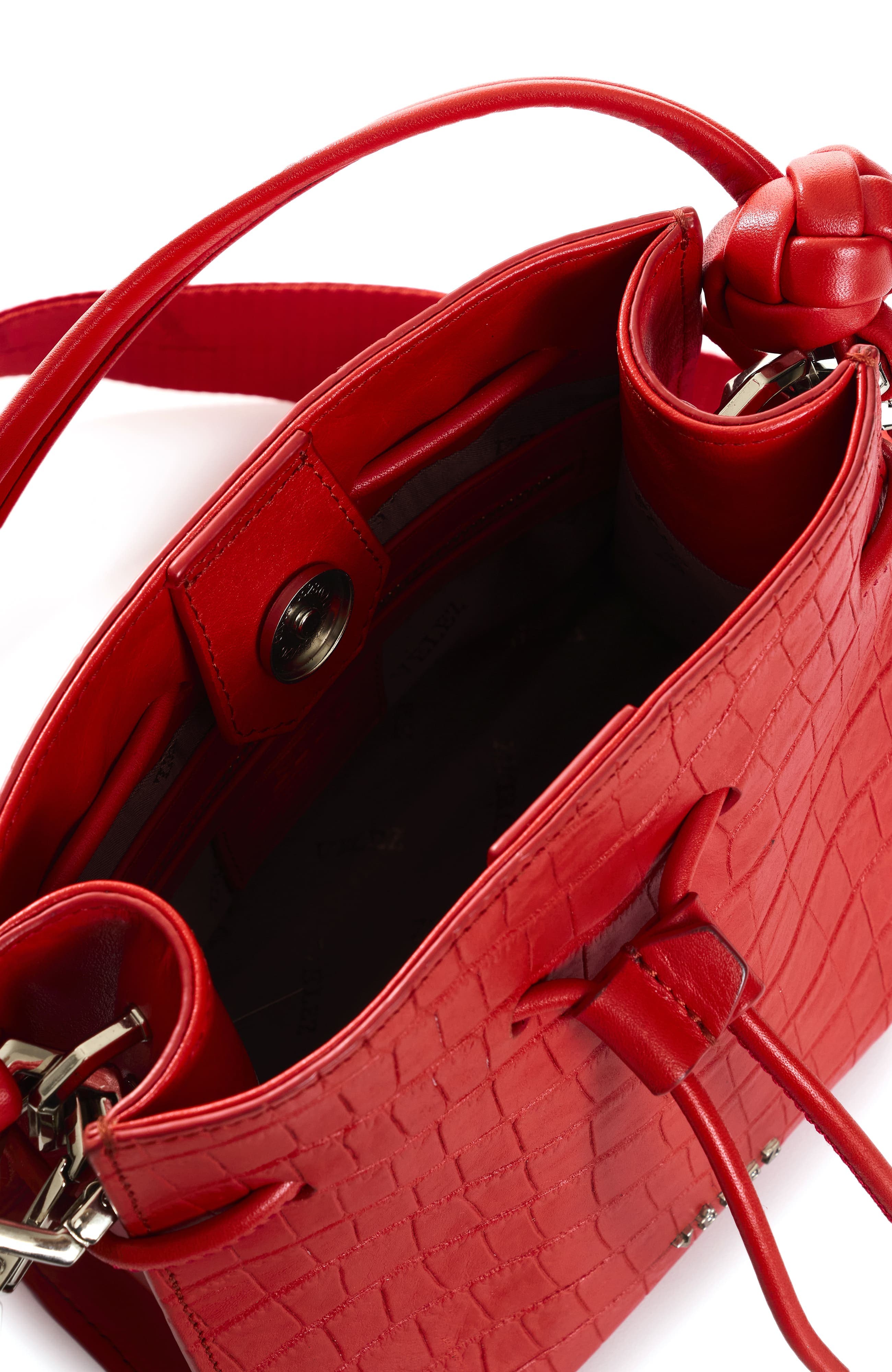Full Grain Leather Crossbody Bag, Alternate, color, Red