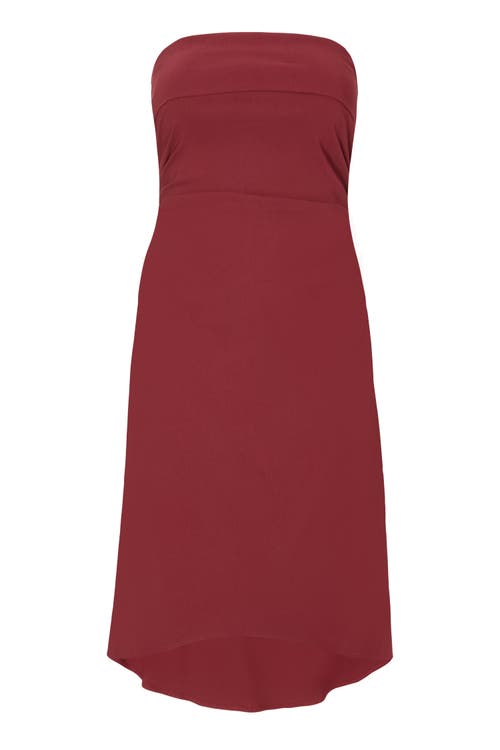 Quiz Plus Size Crepe Bandeau Midi Dress In Purple
