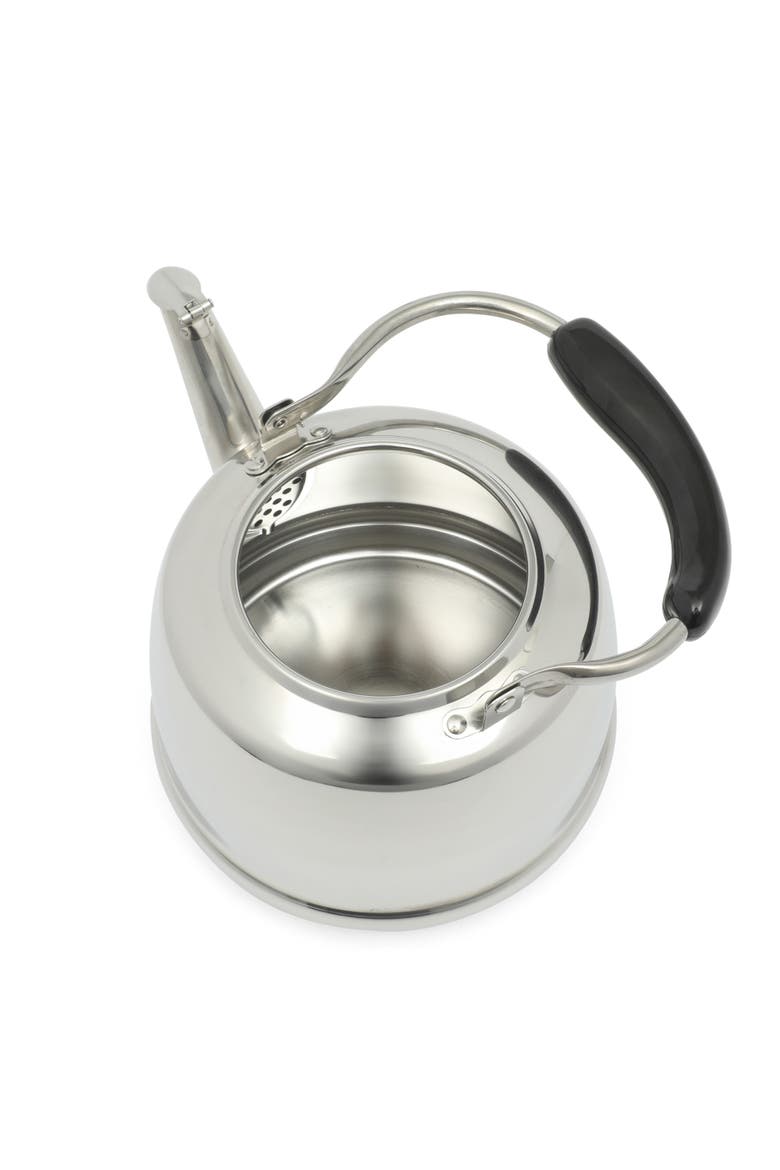 Kingstree Heavy Gauge Stainless Steel Whistling Stovetop Tea Kettle, Alternate, color, Stainless