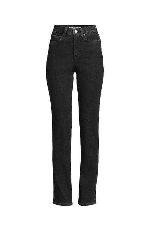 LANDS' END LANDS' END RECOVER HIGH RISE STRAIGHT LEG BLUE JEANS 