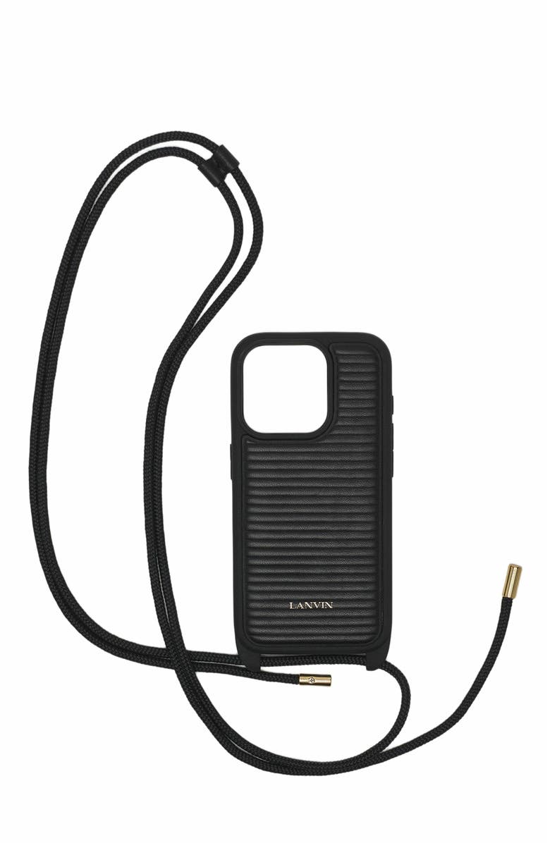 Lanvin Concerto Arpège Leather Case For Iphone 15, Main, color, 