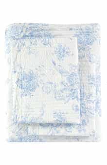 MELANGE HOME Toile Reversible Cotton Quilt Set
