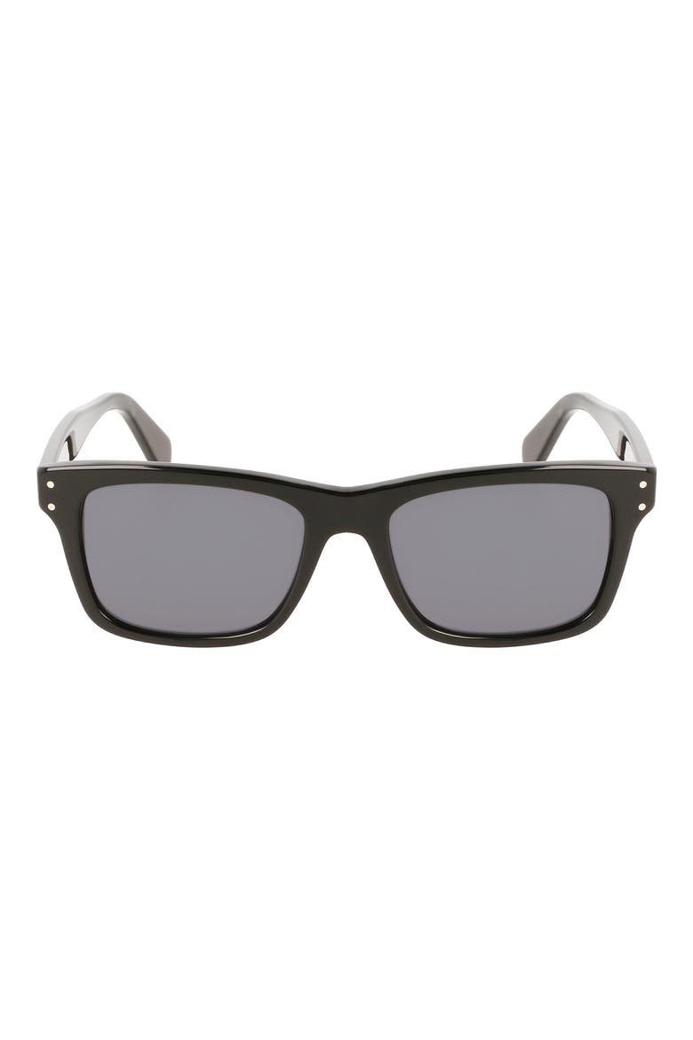 Gancini 54mm Rectangular Sunglasses, Main, color, BLACK