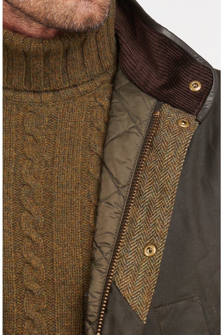 Hereford Waxed Cotton Jacket, Alternate, color, OLIVE