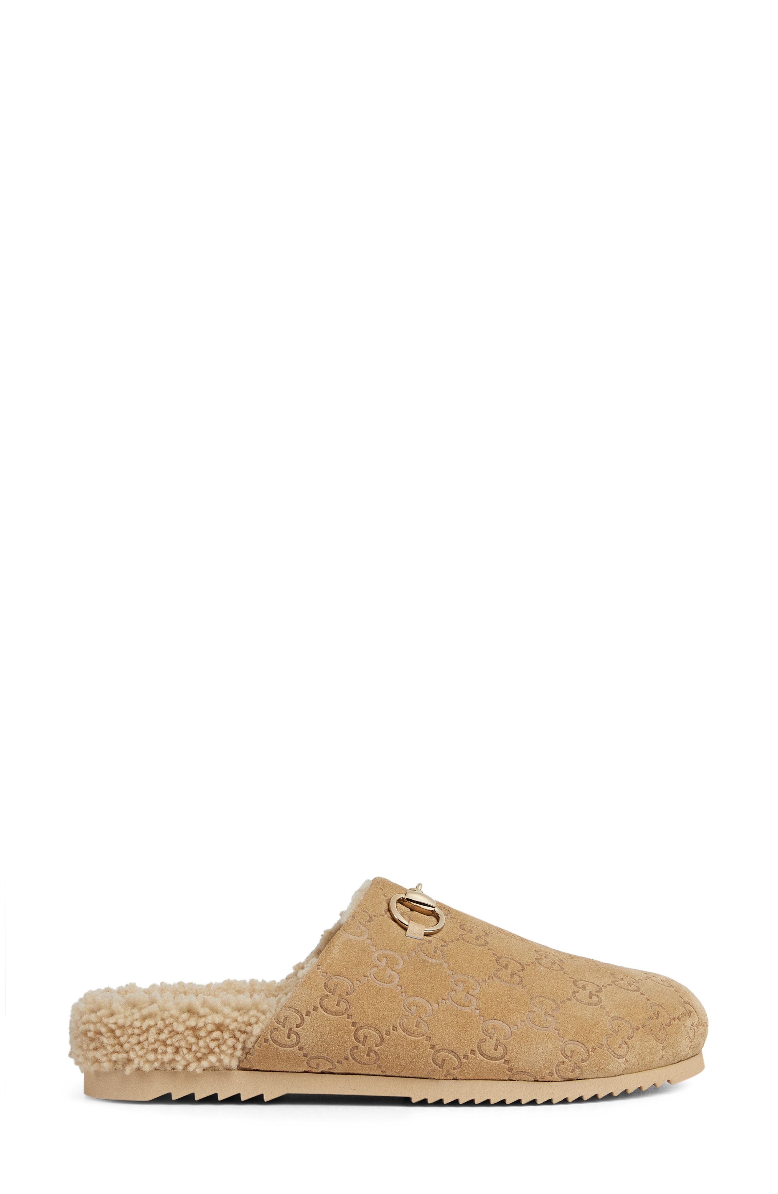 Gucci Sol Genuine Shearling Mule, Alternate, color, 