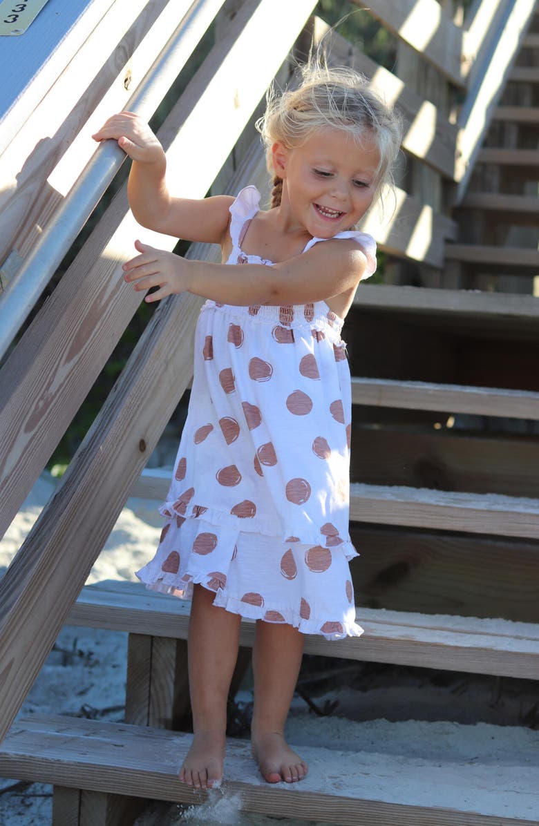 L'ovedbaby Smocked Slub Organic Cotton Jersey Dress, Alternate, color, 