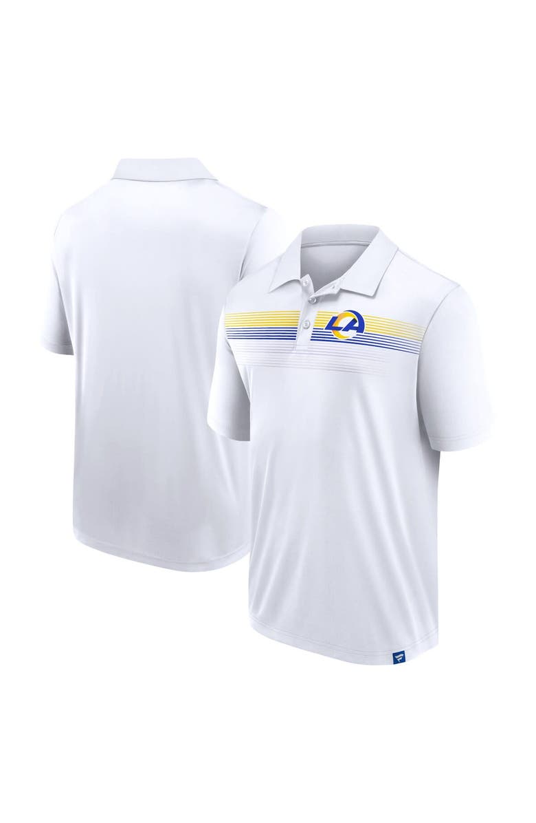 FANATICS Men's Fanatics Branded White Los Angeles Rams Victory For Us Interlock Polo, Main, color, White