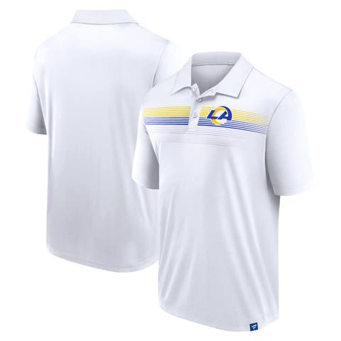 Men's Fanatics Branded White Los Angeles Rams Victory For Us Interlock Polo